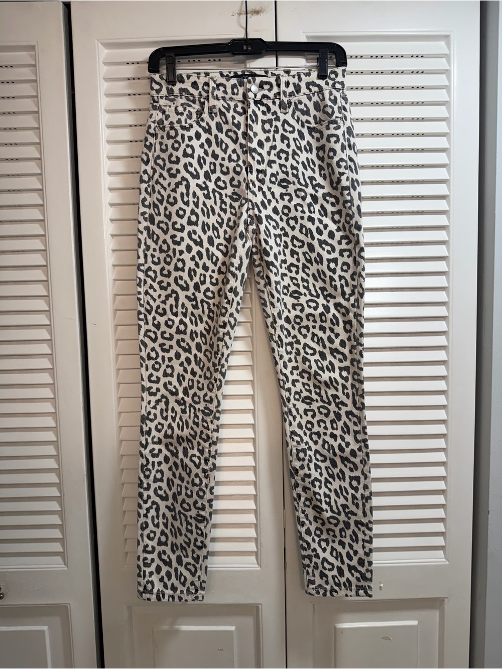 Joe's Jeans White & Black Leopard Skinny Pants